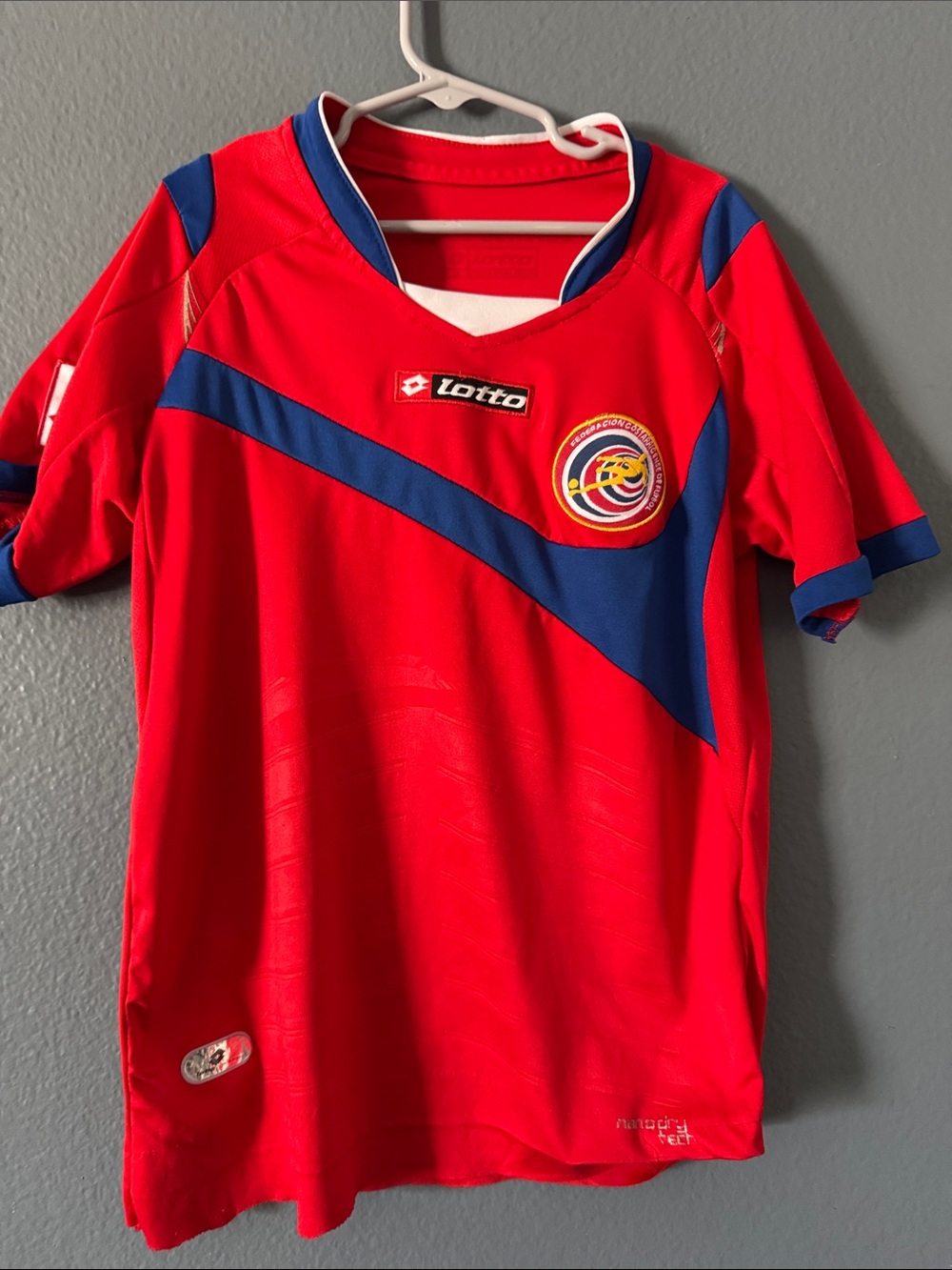 OTTO Red and Blue Kids Soccer Jersey with Crest